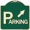 Signmission Parking W/ Arrow Pointing to Top Right Heavy-Gauge Aluminum Sign, 18" x 18", G-1818-24516 A-DES-G-1818-24516 - alternate 1